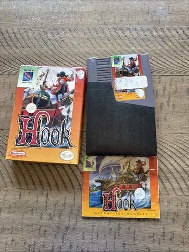 Hook (Nintendo Entertainment System, 1992) NES COMPLETE w/ Box manual. Tested