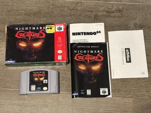 Nightmare Creatures Nintendo 64 N64 Complete CIB w/Reg Card Authentic