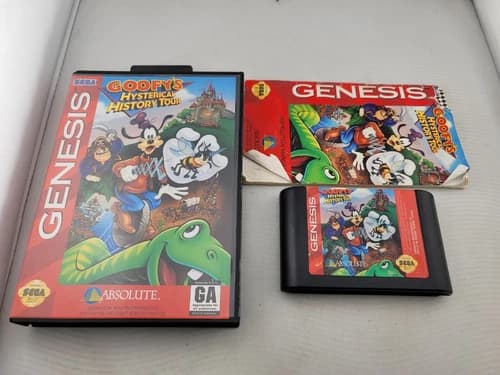 Goofy's Hysterical History Tour Sega Genesis Complete In Box CIB Good Shape