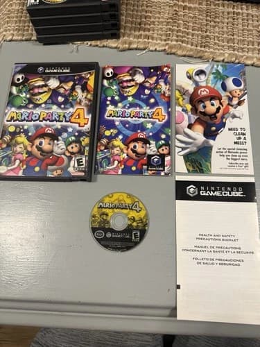Mario Party 4 (Nintendo GameCube, 2002) Complete CIB Tested Working