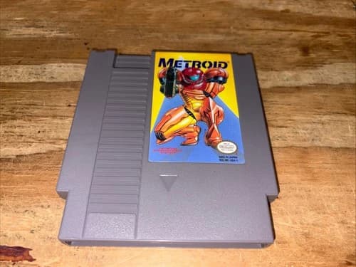 Nintendo NES Metroid 1986 Yellow Label Cartridge Tested Working Fast Shipping