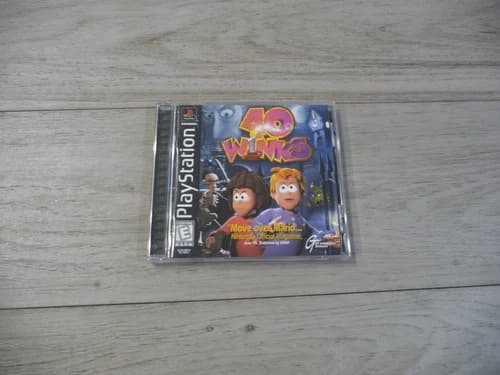 40 Winks (Sony PlayStation 1, Ps1, 1999) Complete w Manual CIB Tested Works
