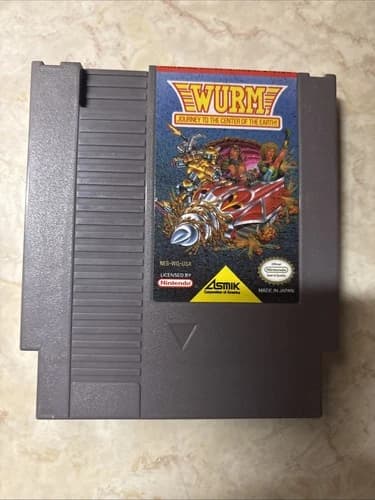 WURM Journey To The Center Of The Earth NES, Tested And Works