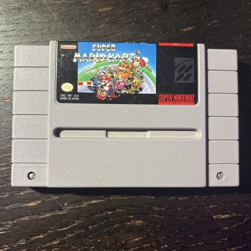 AUTHENTIC! Super Mario Kart SNES - Tested - Works Perfectly