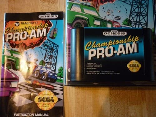 Championship Pro-Am For Sega Genesis Vintage Racing Game Only