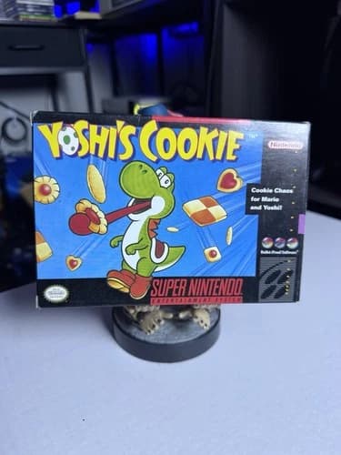 Yoshi's Cookie SNES FULLY COMPLETE CIB Inserts, Reg Card Tested/Working VG