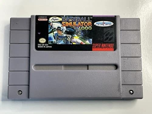 SNES Super Baseball Simulator 1000 Super Nintendo Cartridge Tested Working