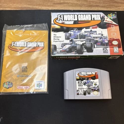 F-1 WORLD GRAND PRIX Nintendo 64 N64 CIB Manual COMPLETE IN BOX Racing FORMULA 1
