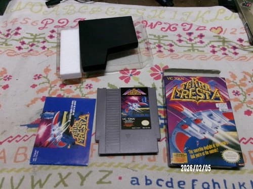 #824 Terra Cresta (Nintendo NES, 1989) COMPLETE CIB Authentic Tested & Cleaned!