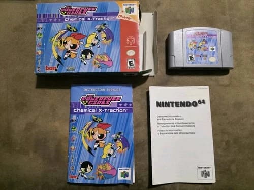 The PowerPuff Girls: Chemical X-Traction N64 Complete CIB Good Condition! Rare!