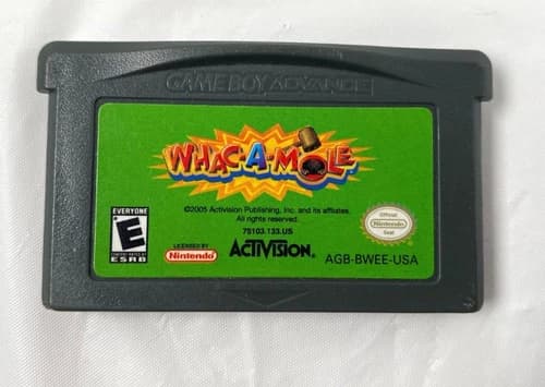 Whac-A-Mole Nintendo Game Boy Advance Authentic Game Cartridge Only GBA