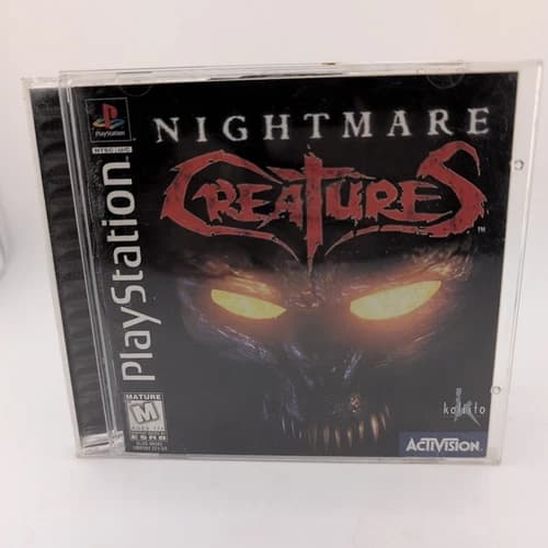 Nightmare Creatures for Sony PlayStation 1, 1997 CIB Black Label PS1 CrackedCase