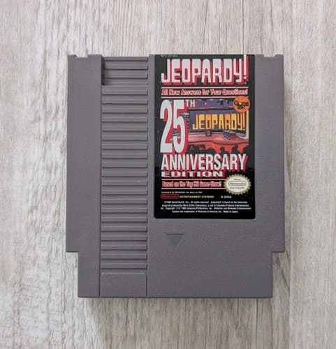 Jeopardy 25th Anniversary Edition Nintendo Entertainment System Game 1990 NES