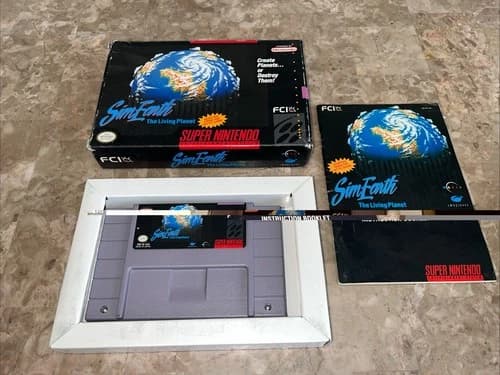 SimEarth: The Living Planet (Super Nintendo Entertainment System, 1992) CIB
