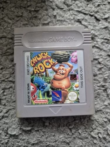 Chuck Rock Nintendo Gameboy Cartridge VG Condition Tested Working Rare
