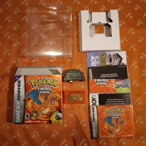 Pokemon FireRed Gameboy Advance Complete Error Misprint