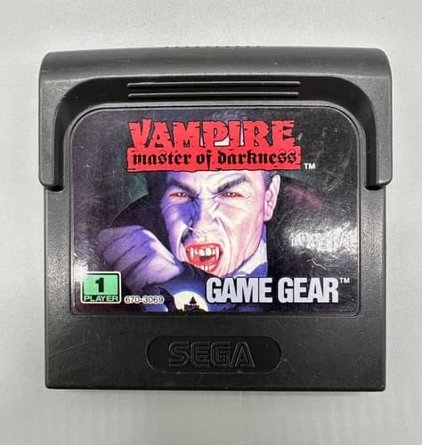 Vampire: Master of Darkness (Sega Game Gear, 1993) Authentic Cart Only Tested