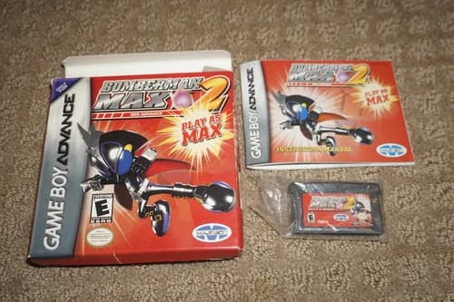 Bomberman Max 2 Red (Nintendo Gameboy Advance Boy GBA) Complete Box CIB