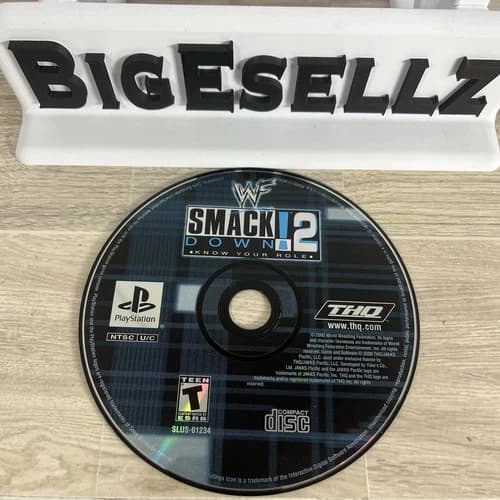 WWF SmackDown 2 Know Your Role PS1 Sony PlayStation Tested Disc Only