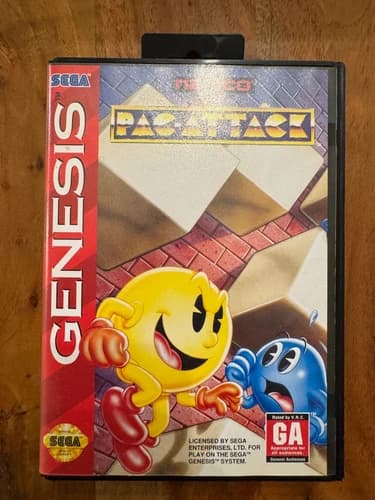 Pac-Attack (Sega Genesis, 1993) Complete - Tested - Authentic - Very Good!