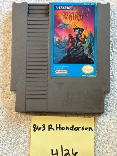 Shadow of the Ninja NES Nintendo Entertainment System Video Game (read descript)