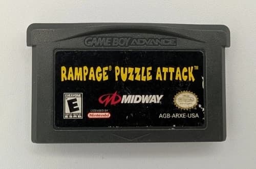 Rampage Puzzle Attack (Nintendo Game Boy Advance, 2001) - Authentic - Tested