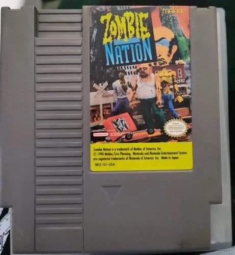 Zombie Nation Nintendo Entertainment System NES Game Cart Rare Title!