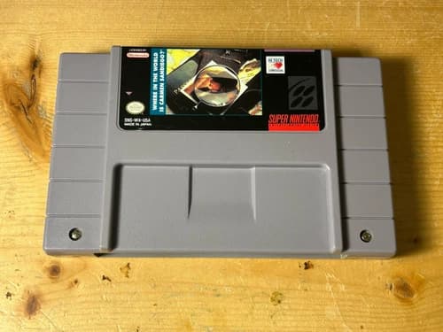 Where in the World Is Carmen Sandiego (Super Nintendo, 1993) SNES Authentic
