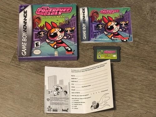 Powerpuff Girls Him and Seek Nintendo Game Boy Advance GBA Complete Authentic