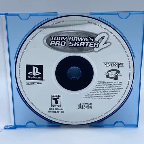 Tony Hawk's Pro Skater 2 (Sony PlayStation 1, 2000) PS1 - Disc Only - Clean Disc