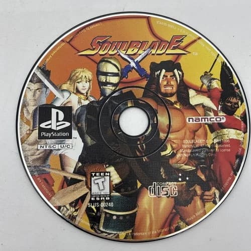 Soul Blade Original Sony PlayStation 1 PS1 Namco 1996 Disc Only Tested And Works