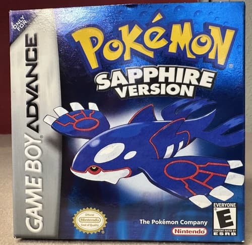 MINTY BOX CIB Pokemon Sapphire Version Complete Gameboy Advance GBA Inserts