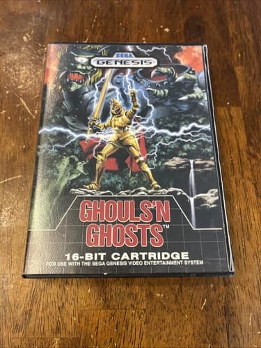 Ghouls 'n Ghosts (Sega Genesis, 1989) Authentic CIB Complete - Works Great!!