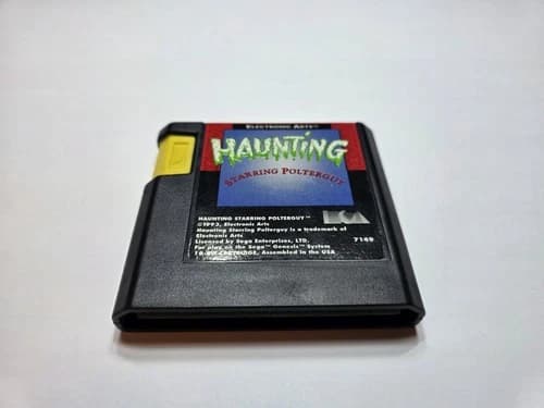 Haunting Starring Polterguy Sega Genesis (1993, EA) Tested, Game Cartridge Only