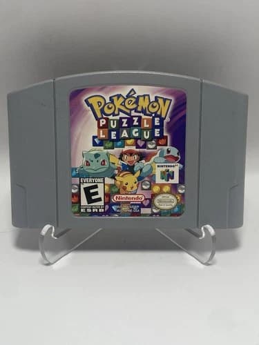 Pokemon Puzzle League (Nintendo 64, 2000) N64 Authentic Pokémon Tetris Cleaned