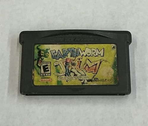 Earthworm Jim Nintendo GBA GameBoy Advance Flawed Cart Only Tested -- S2G --