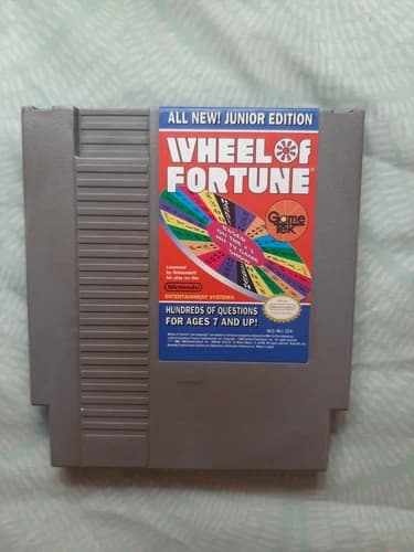 WHEEL OF FORTUNE JUNIOR EDITION for Nintendo NES - LOVELY label, tested & works!