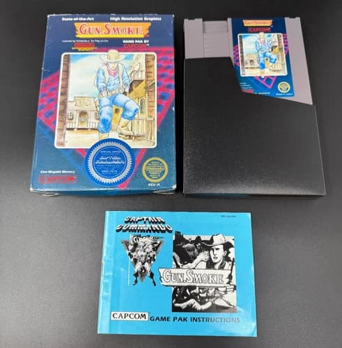 Gun.Smoke (Nintendo NES) *COMPLETE IN BOX - TESTED*
