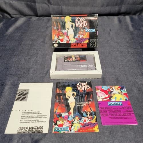 Cool World (Super Nintendo SNES, 1993), Authentic CIB Tested