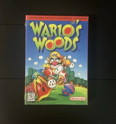 Wario’s Woods Nintendo NES CIB Game Box Manual Inserts 100% Complete
