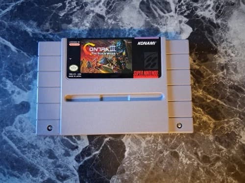 Contra III The Alien Wars SNES Authentic Tested Contacts Cleaned