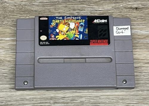 The Simpsons Bart's Nightmare (Super Nintendo SNES) - Free Shipping - DMG CART