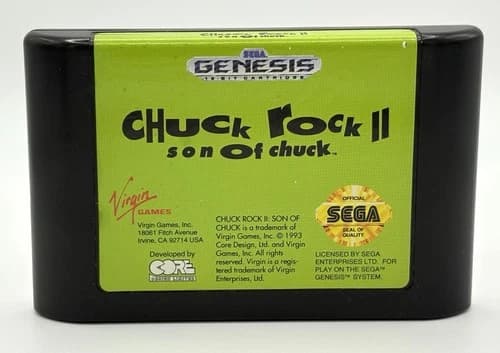 Chuck Rock II: Son of Chuck (Sega Genesis) Retro Video Game - Tested