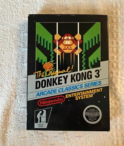 Nintendo Donkey Kong 3 NES 1985 Arcade Classics Complete w/ Manual NTSC-U/C