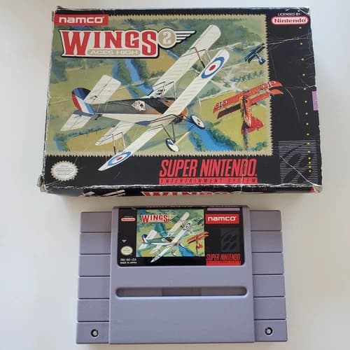 Wings 2: Aces High (Super Nintendo Entertainment System, 1992) TESTED & WORKING