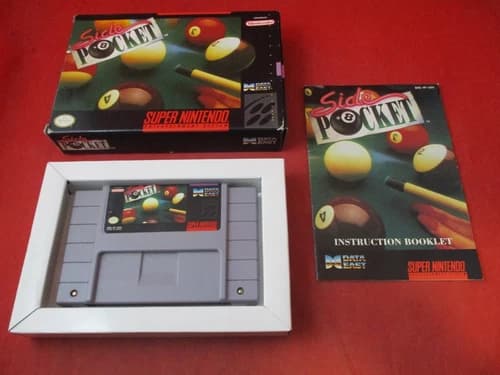 Side Pocket (Super Nintendo Entertainment System SNES) COMPLETE w/ Box manual