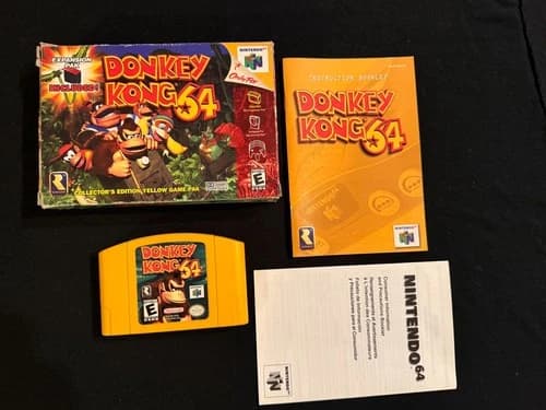 Donkey Kong 64 (Nintendo 64, 1999) Box Manual Complete CIB N64