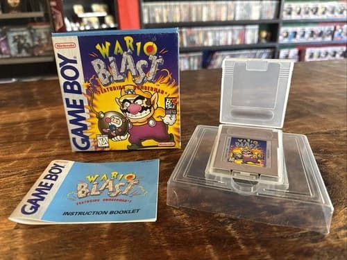 Wario Blast (Nintendo Game Boy) CIB Complete In Box Tested & Authentic
