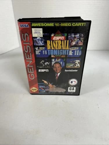 ESPN Baseball Tonight Video Game (Sega Genesis, 1994) CIB W Manual Retro Tested
