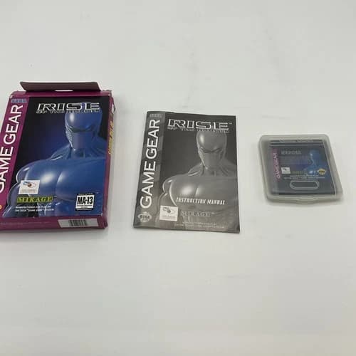 Rise of the Robots (Sega Game Gear, 1995) Game Box And Manual Complete